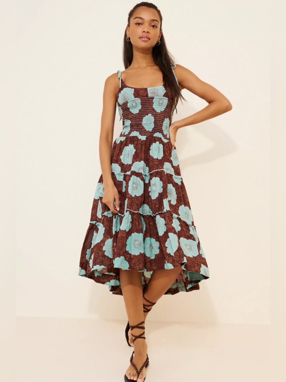 𝓯𝓹 Free People ~ Adriel Floral Midi Dress - Picture 8 of 16